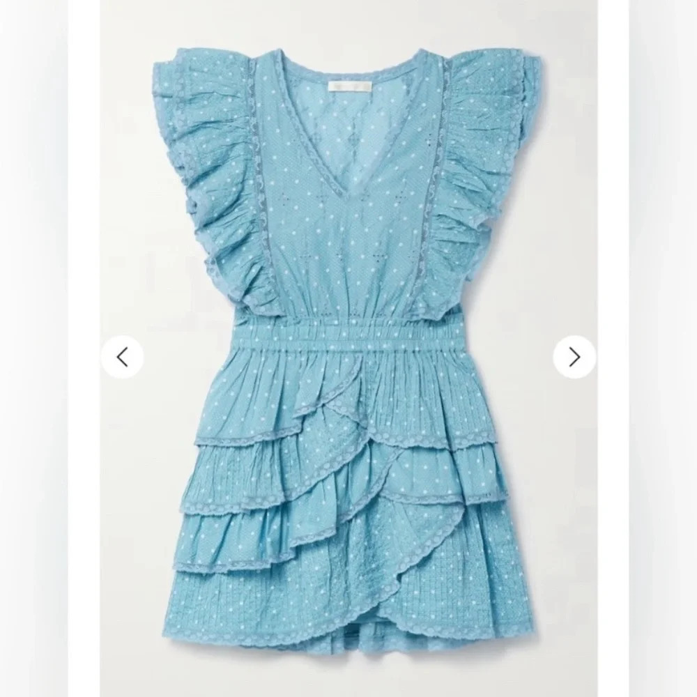 LoveShackFancy Corelli Ruffle Mini Dress Size 26141 - Picture 5 of 16
